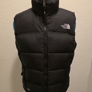 North Face Black Puffer Vest 700 Size Medium Womens